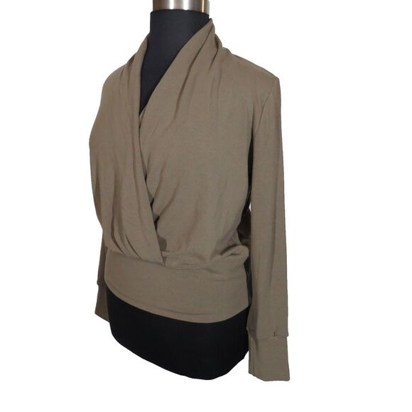 OGL EcoMousse ProWarm Surplice Wrap Look Long Sleeve Tuckable Top Size XL - Picture 1 of 11